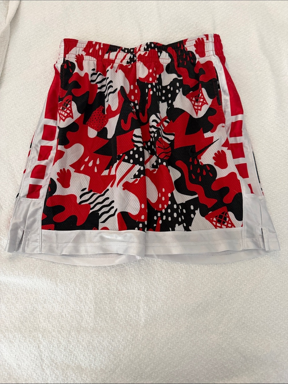 Nike Red Black White Graphic Athletic Shorts
